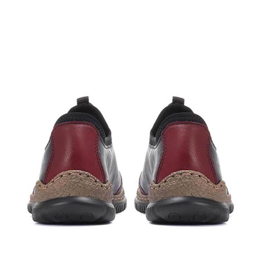 リーカー スリッポン カジュアルシューズ ネイビー コンビ