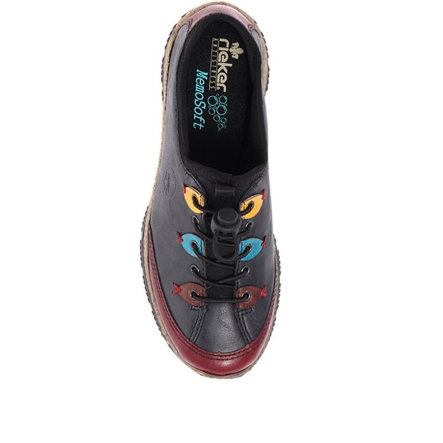 リーカー スリッポン カジュアルシューズ ネイビー コンビ