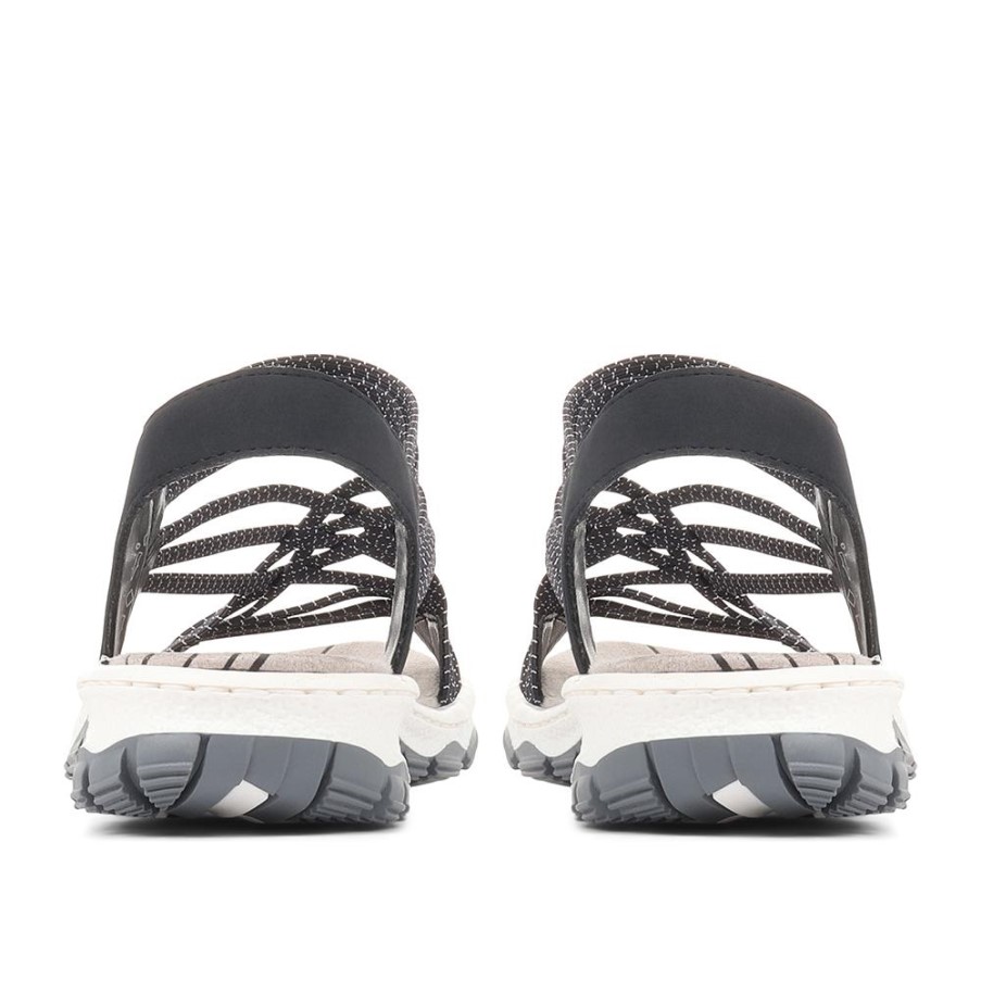 リーカー ストレッチ プルオン サンダル ネイビー