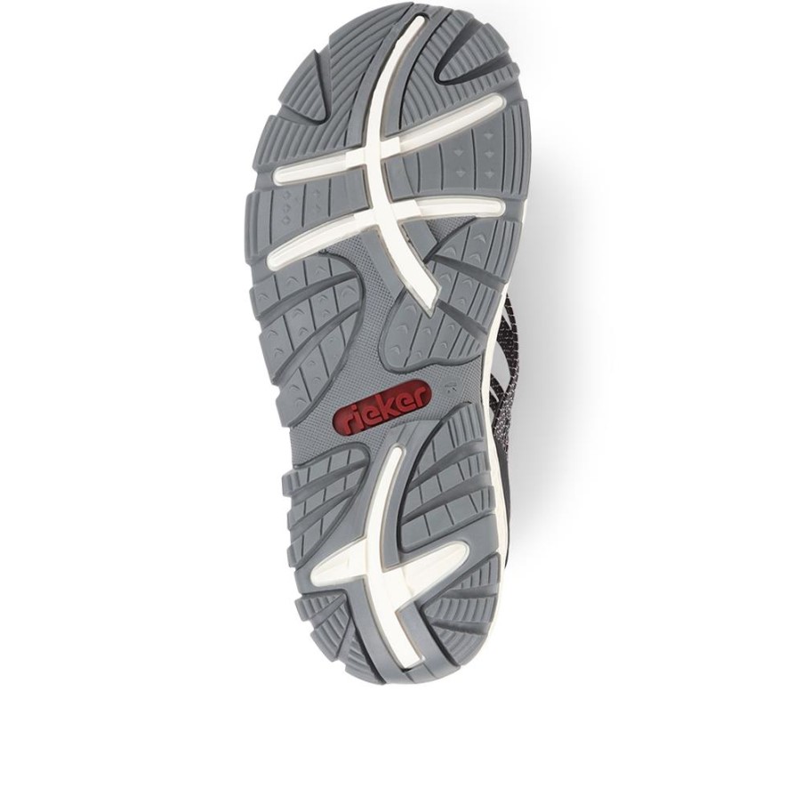 リーカー ストレッチ プルオン サンダル ネイビー